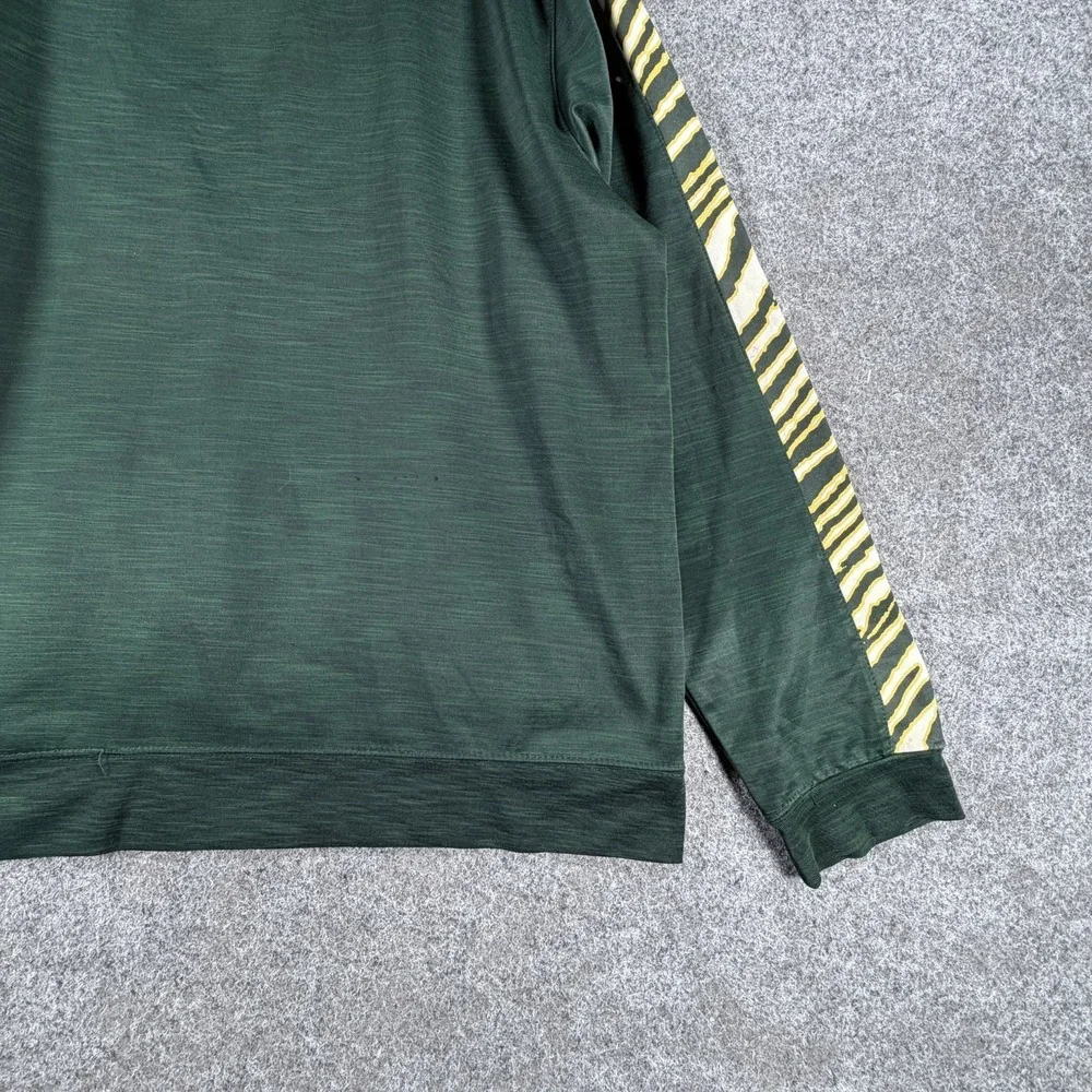 NFL Team Apparel Hoodie Mens M Green Green Bay Packers Zebra Print Long‎ Sleeve